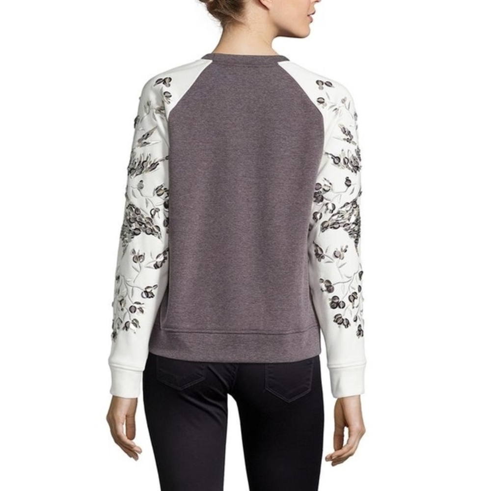 Rebecca Taylor Embellished Floral Sequin Sweater - Picture 3 of 3